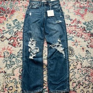 brand new grey bandit highland jeans in dark wash